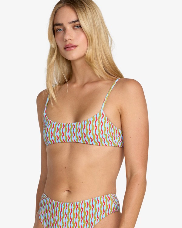 2 Slow Going - Bandeau Bikini Top for Women Blue 23O181603 RVCA