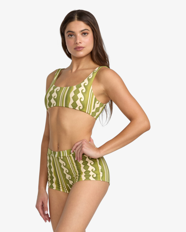 2 Beach Wave - Bralette Bikini Top for Women Green 23O182501 RVCA