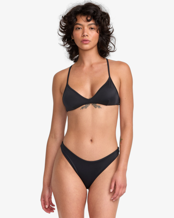 1 Solid Medium French - Bas de bikini couvrance medium pour Femme Noir 23O281500 RVCA