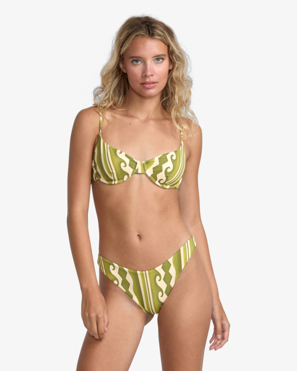 1 Beach Wave - Bikinihose mit mittlerer Bedeckung für Frauen Grün 23O282504 RVCA