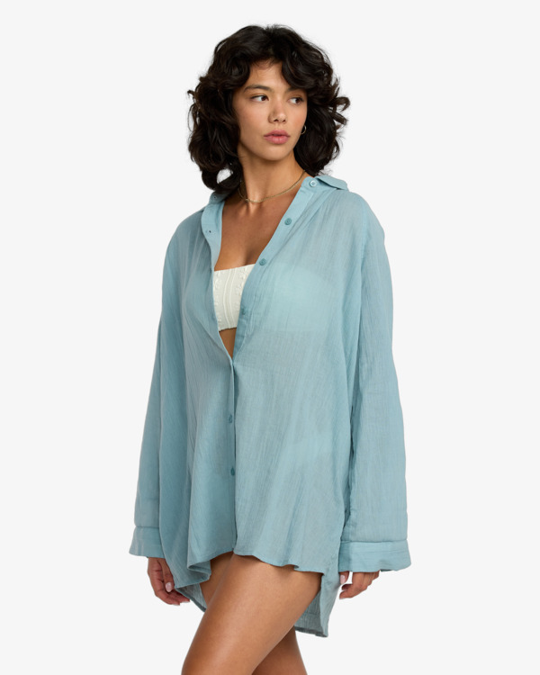 2 Province - Beach Shirt for Women Blue 23O601500 RVCA