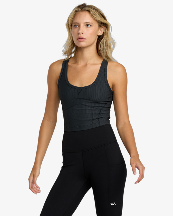 2 Contrast - Colete canelado para mulher Preto 23WS023506 RVCA