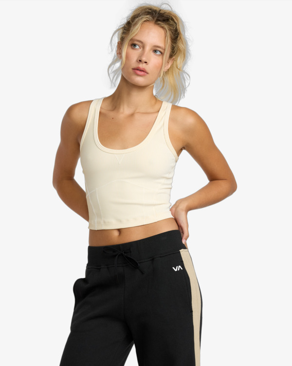 2 Contrast - Colete canelado para mulher Marrom 23WS023506 RVCA