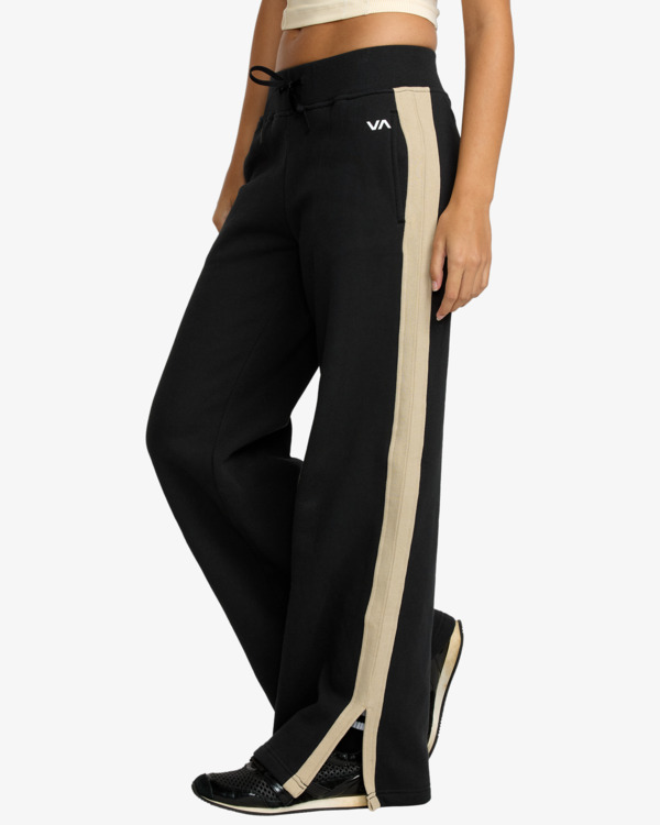 3 Benchwarmer - Wide Leg Tracksuit Bottoms for Women Black 23WS113505 RVCA