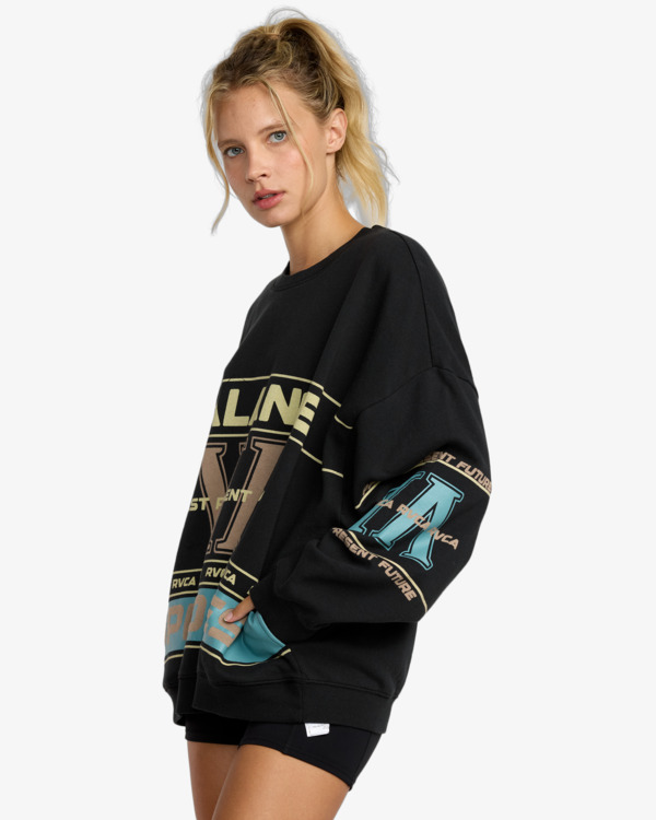 3 Puck It - Übergroßes Sweatshirt für Frauen Schwarz 23WS463501 RVCA