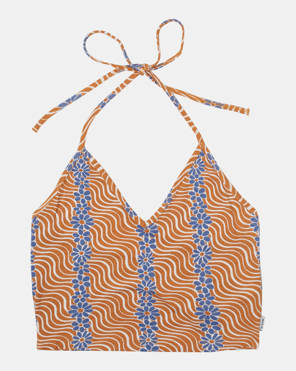 0 Sunrise - Top Deportivo Halter para Mujer  AVJKT00243 RVCA