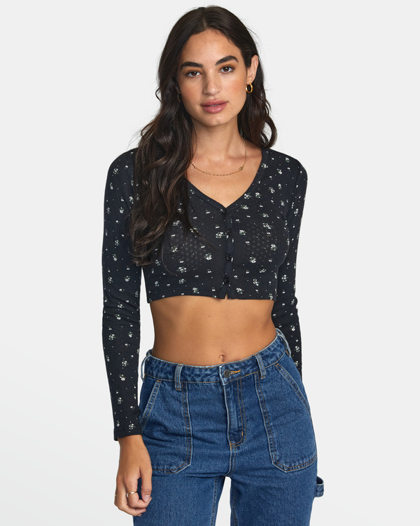 1 Homecoming Pointelle Black AVJKT00259 RVCA