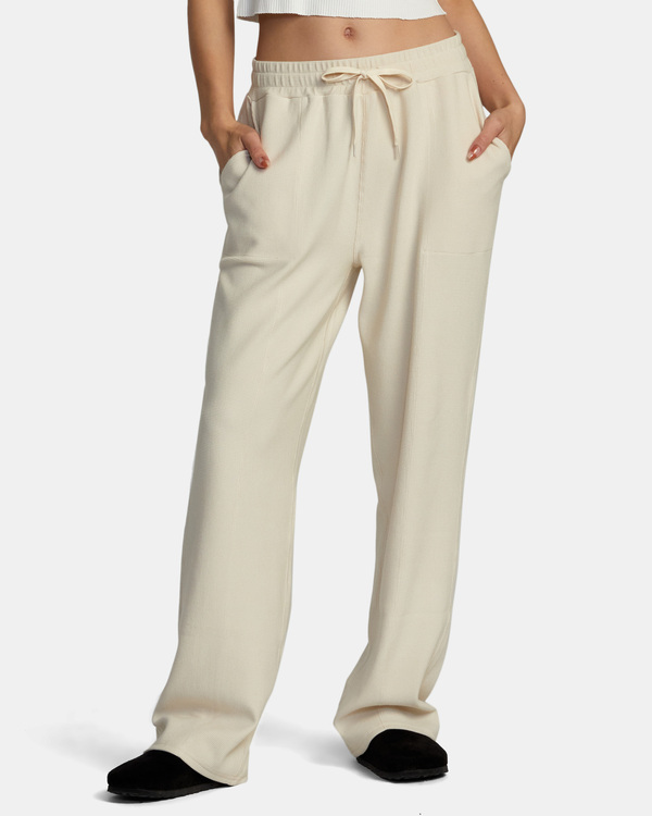 0 Sofie - Elastic Waist Waffle Pants for Women White AVJNP00296 RVCA