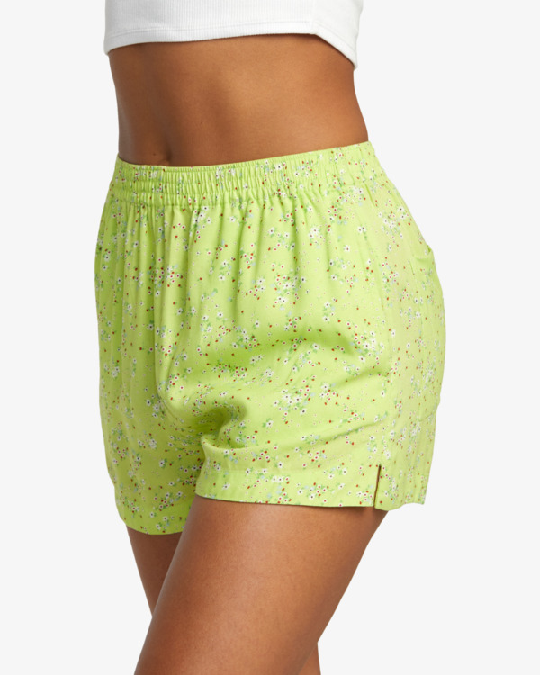 5 Sawyer Print - Elasticated Shorts for Women Green AVJNS00175 RVCA