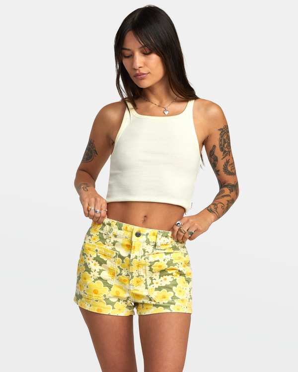 1 Belle - Corduroy Shorts for Women Vihre&auml; AVJNS00186 RVCA