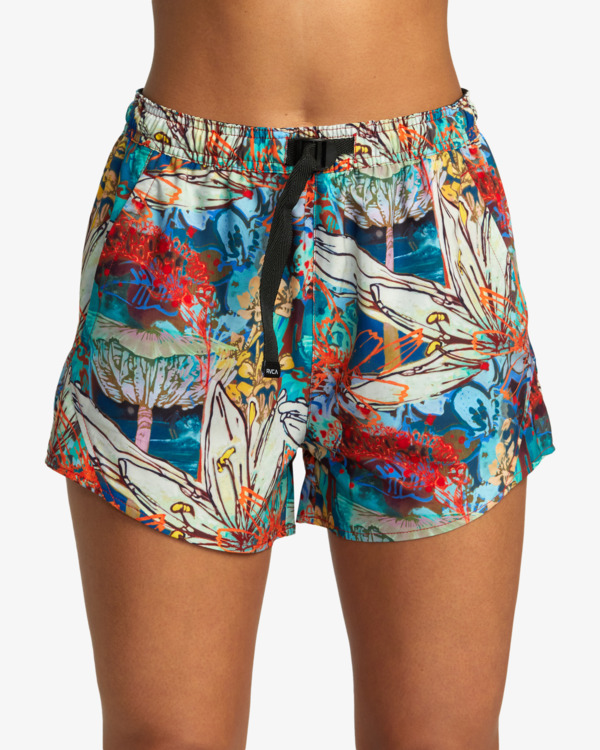 2 Sage Vaughn x RVCA Yogger - Technical Shorts for Women Green AVJNS00215 RVCA