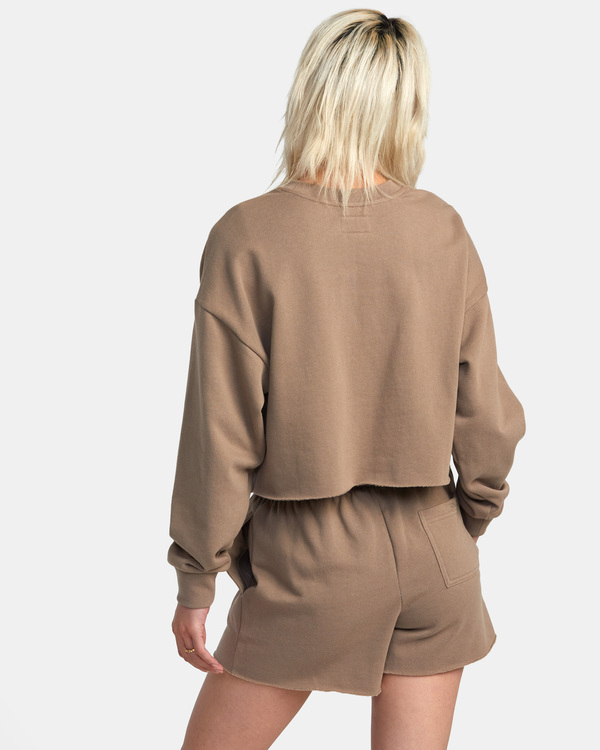 7 Test Drive - Cropped Sweatshirt for Women Brown AVJTO00134 RVCA