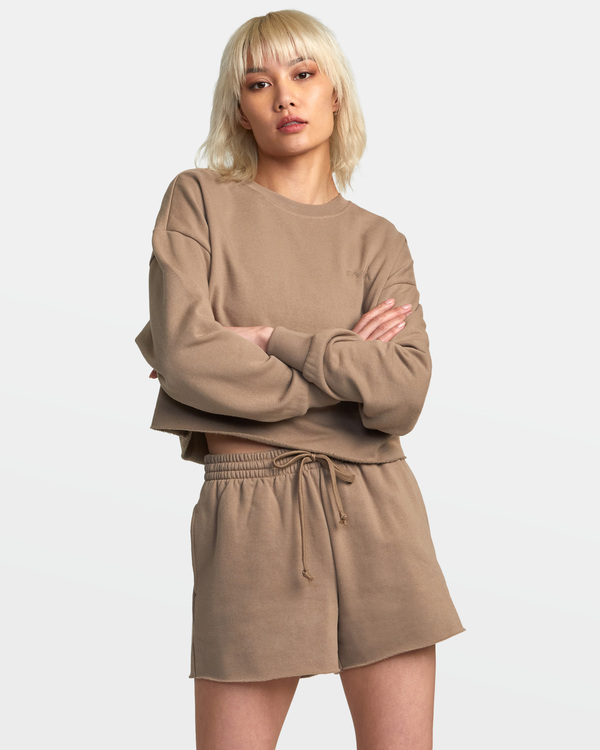 6 Test Drive - Cropped Sweatshirt for Women Brown AVJTO00134 RVCA