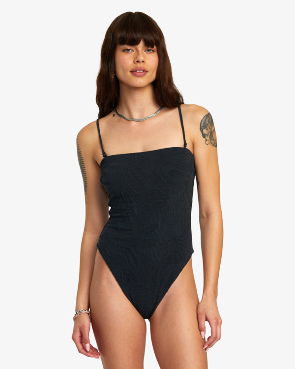 5 Palm Grooves - Bandeau One-Piece Swimsuit for Women Black AVJX100146 RVCA