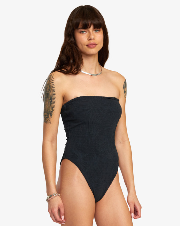 4 Palm Grooves - Bandeau One-Piece Swimsuit for Women Black AVJX100146 RVCA