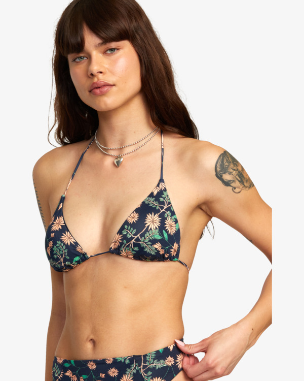 2 Byrd Halter - Tri Bikini Top for Women Blue AVJX300470 RVCA