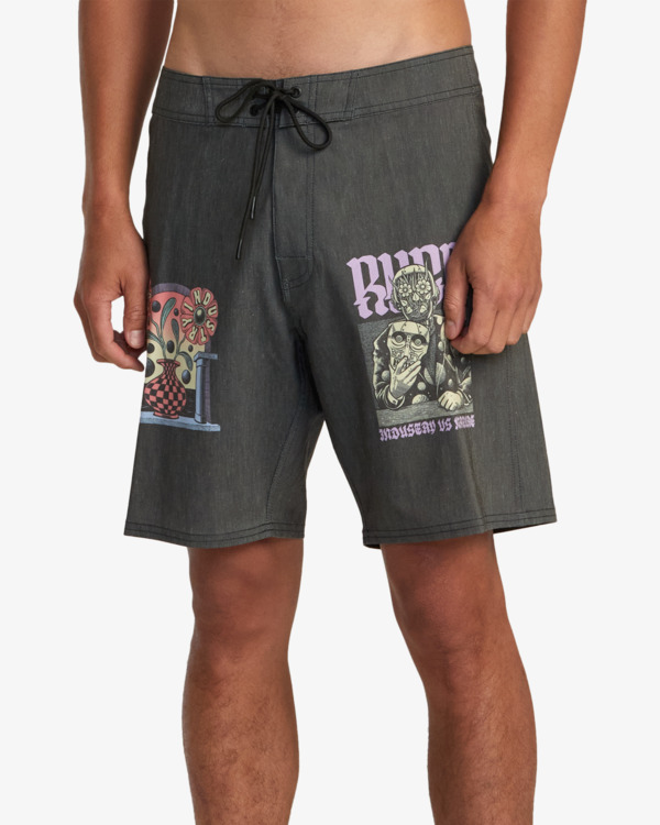 10 Martin Ander - Schwimmshorts f&uuml;r M&auml;nner Schwarz AVYBS00306 RVCA