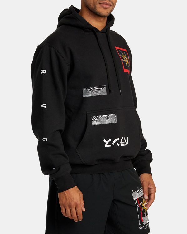 4 Black Sun - Pullover Hoodie for Men Black AVYFT00365 RVCA