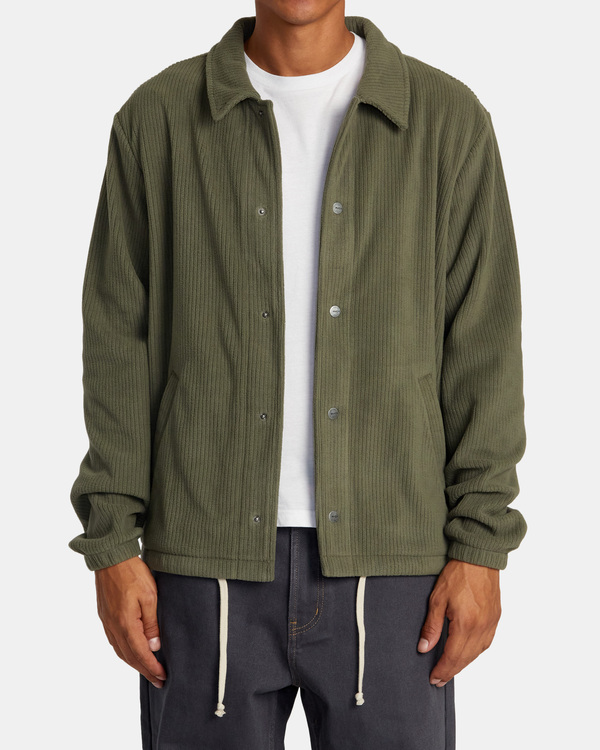 8 Downtown - Corduroy Shirt for Men Green AVYFT00376 RVCA