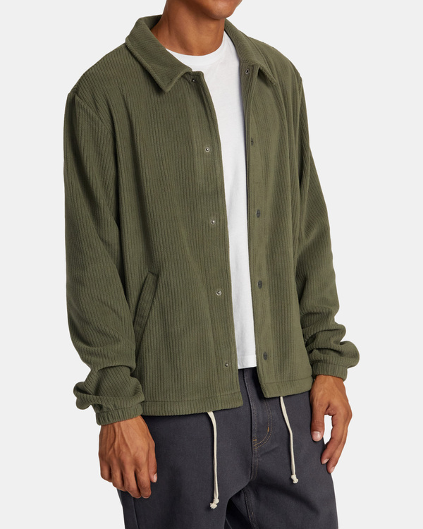 6 Downtown - Corduroy Shirt for Men Green AVYFT00376 RVCA