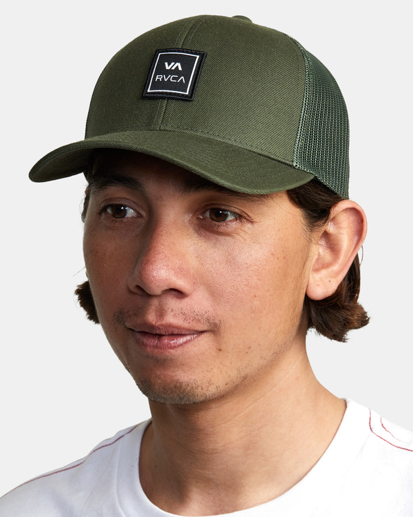 4 VA Station - Trucker Cap for Men Green AVYHA00512 RVCA