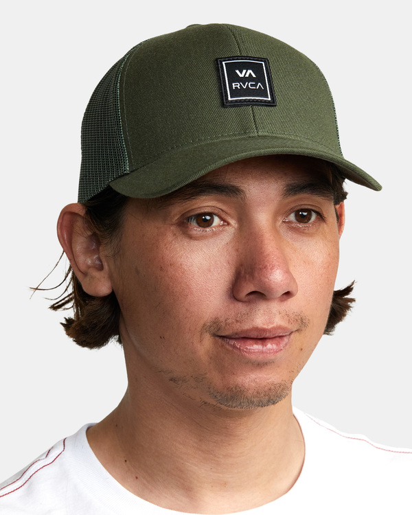 6 VA Station - Trucker Cap for Men Green AVYHA00512 RVCA