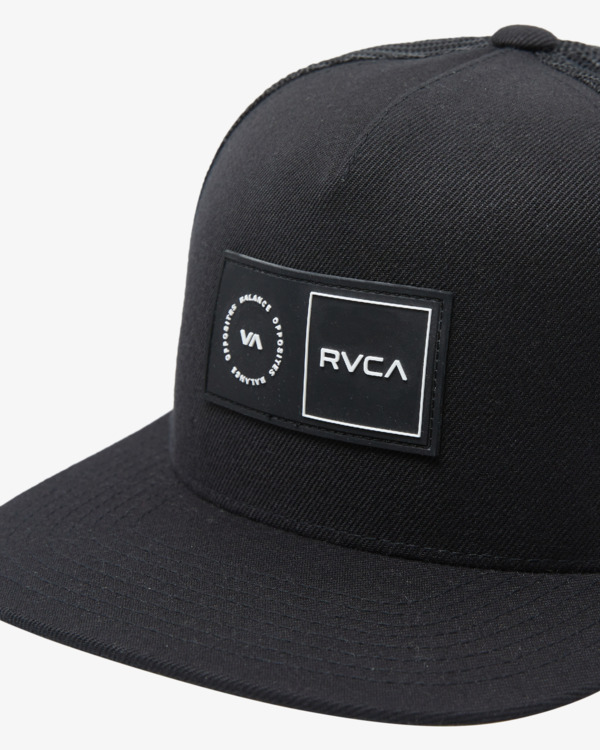 7 Platform - Trucker Cap for Men Black AVYHA00600 RVCA