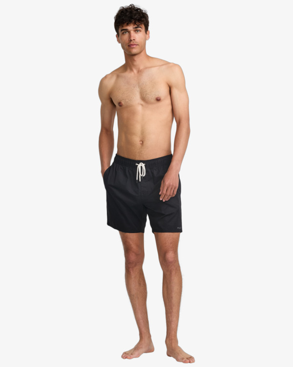 2 Opposites Elastic - Hybrid Amphibian Shorts for Men Black AVYHY03000 RVCA