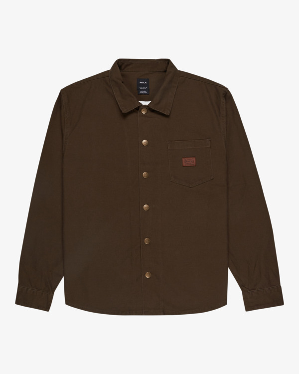 0 Chainmail - Canvas Overshirt for Men Brown AVYJK00248 RVCA