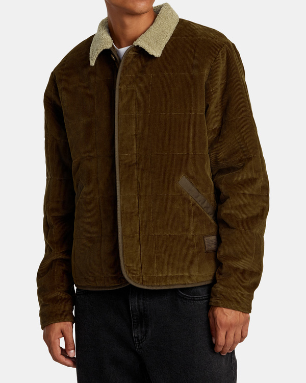 3 Surplus   - Chaqueta Acolchada  para Hombre Marron AVYJK00262 RVCA