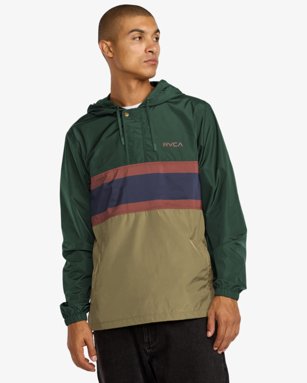 2 Meyer - Verstaubarer Anorak für Männer Grün AVYJK00264 RVCA