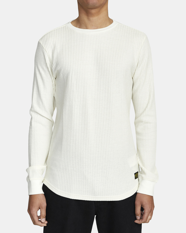 1 Recession Collection Day Shift - Long Sleeve Thermal Top for Men White AVYKT00104 RVCA