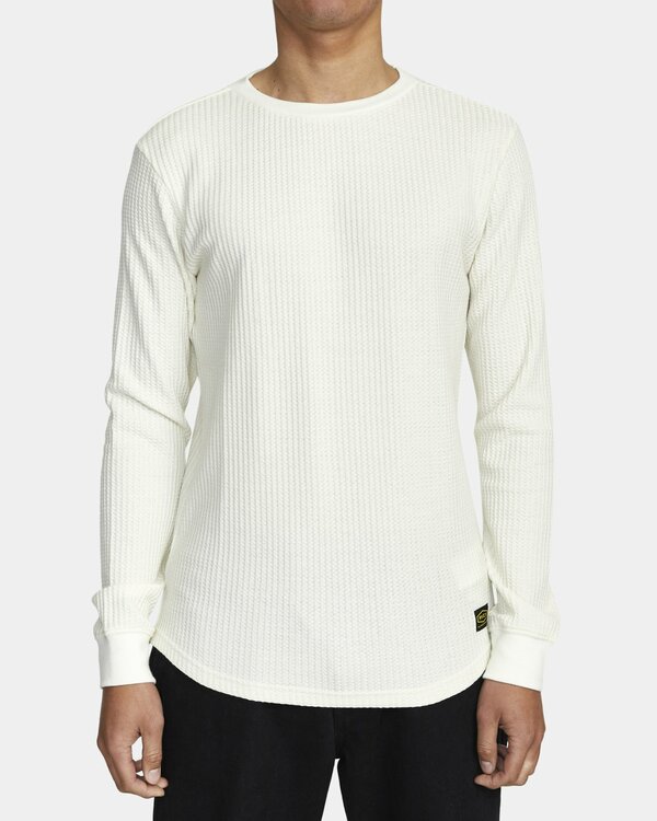 5 Recession Collection Day Shift - Long Sleeve Thermal Top for Men White AVYKT00104 RVCA