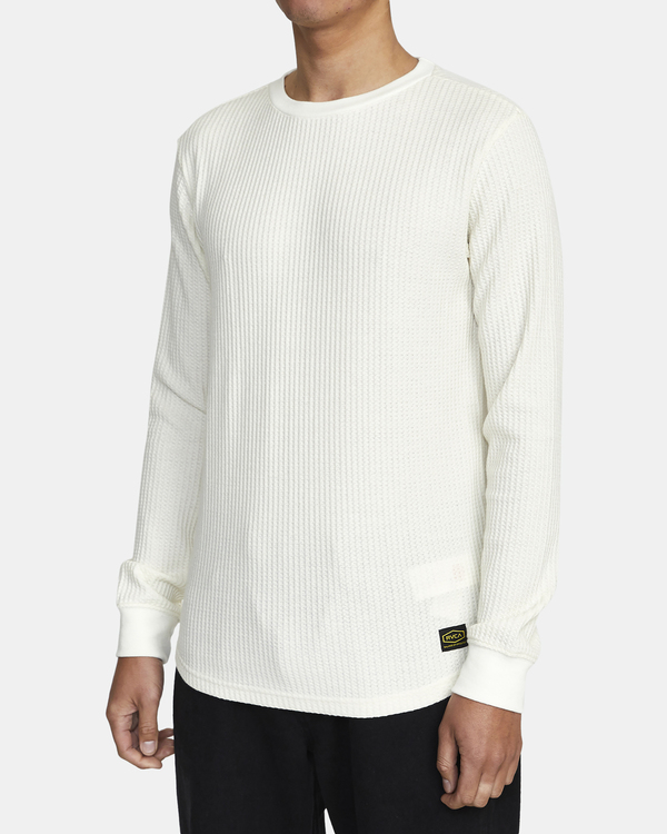 3 Recession Collection Day Shift - Long Sleeve Thermal Top for Men White AVYKT00104 RVCA