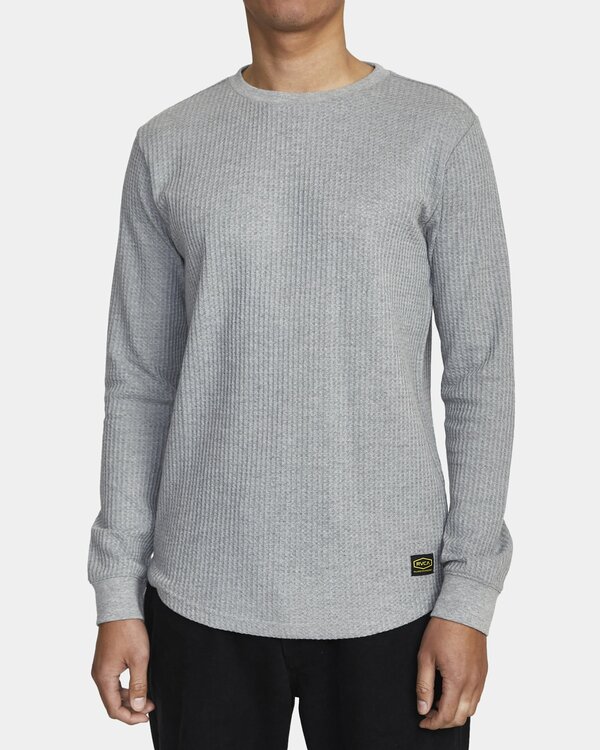 6 Recession Collection Day Shift - Long Sleeve Thermal Top for Men Green AVYKT00104 RVCA