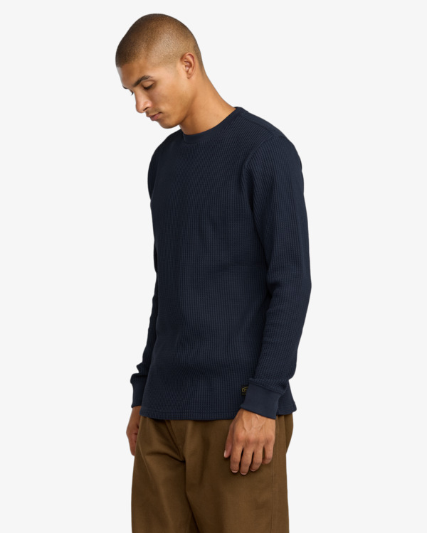 4 Recession Collection Day Shift - Top térmico de manga comprida para Homem Azul AVYKT00104 RVCA