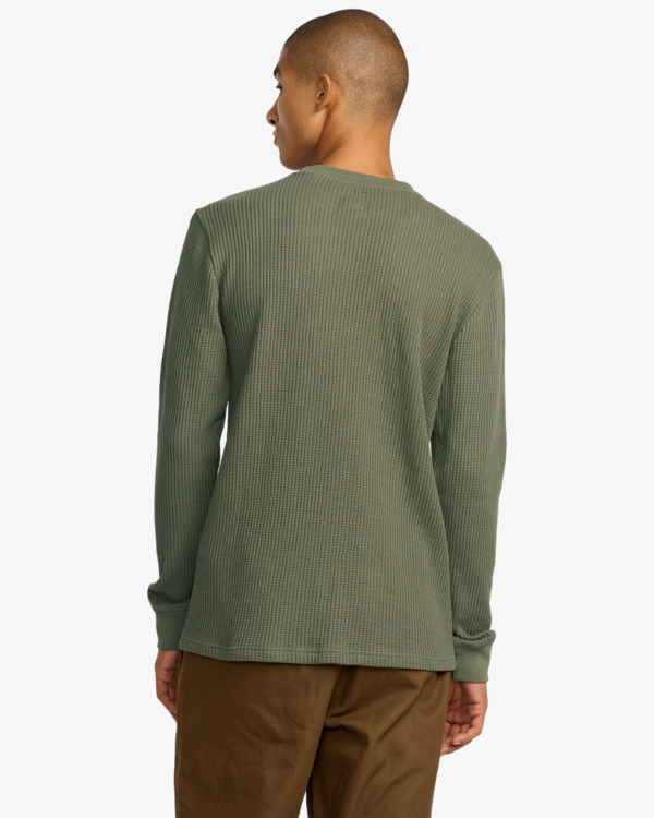 3 Recession Collection Day Shift - Top térmico de manga comprida para Homem Verde AVYKT00104 RVCA