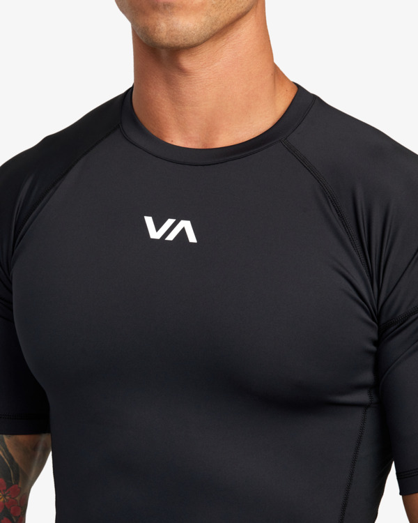 4 Compression - T-shirt technique à manches courtes pour Homme Noir AVYKT00265 RVCA