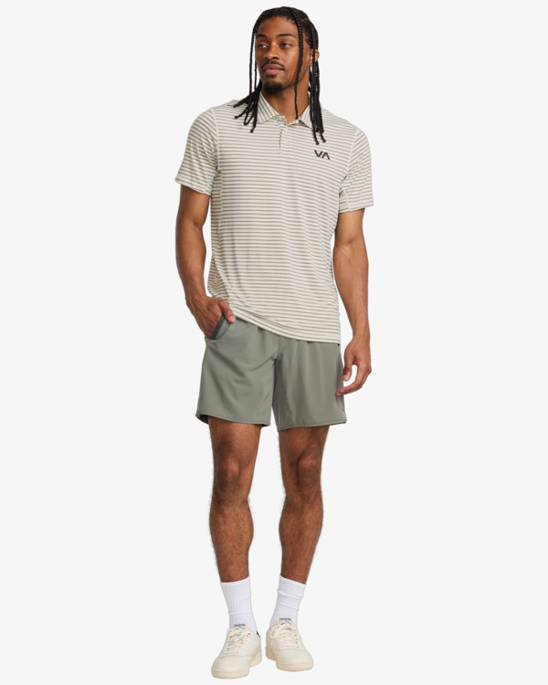 5 VA Sport Vent - Technical Polo Shirt for Men Grey AVYKT00305 RVCA