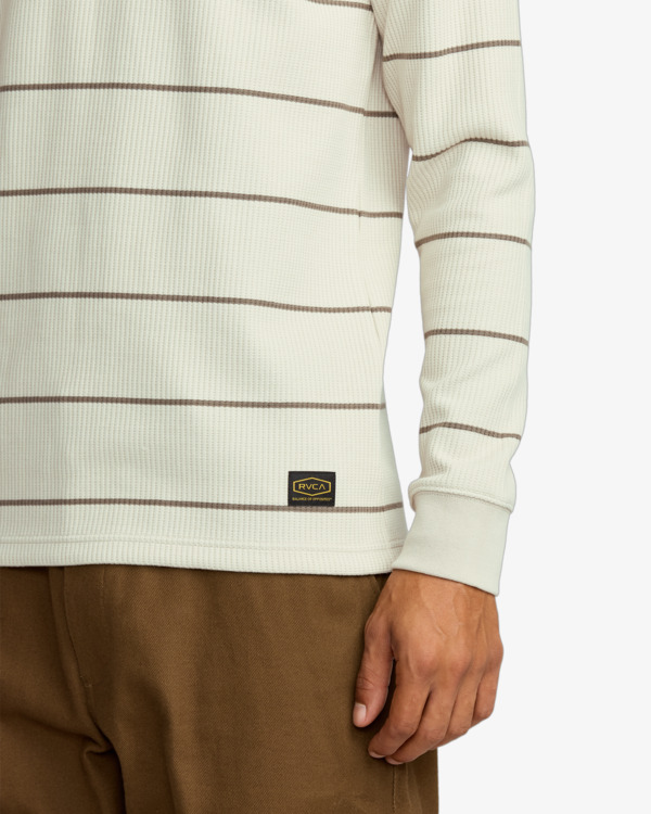 4 Day Shift Thermal Stripe - Long Sleeve Thermal Top for Men Blue AVYKT00316 RVCA