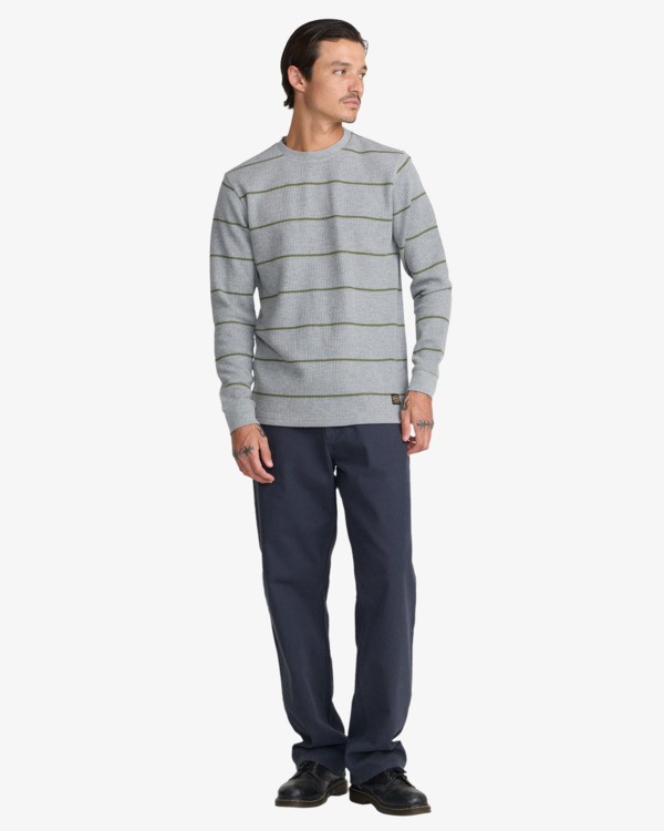 4 Day Shift Thermal Stripe Gris AVYKT00316 RVCA