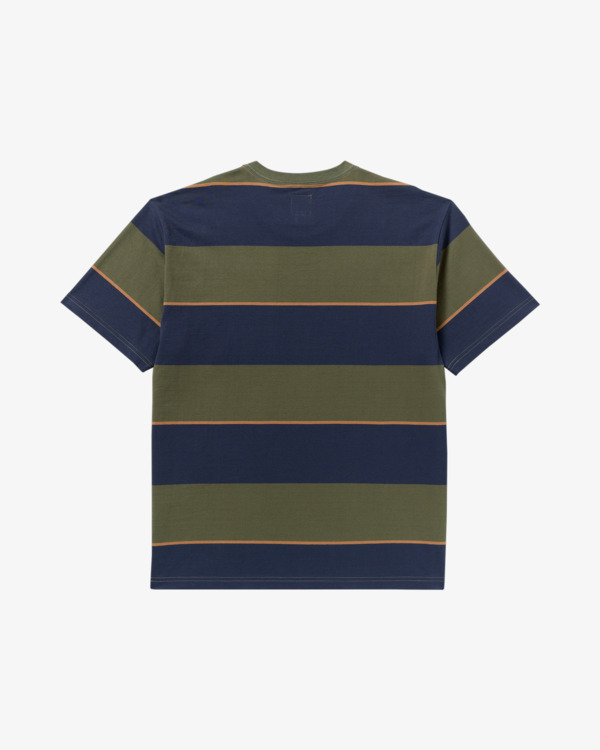 1 Dayshift Stripe - Camiseta de manga corta para hombre Azul AVYKT00345 RVCA