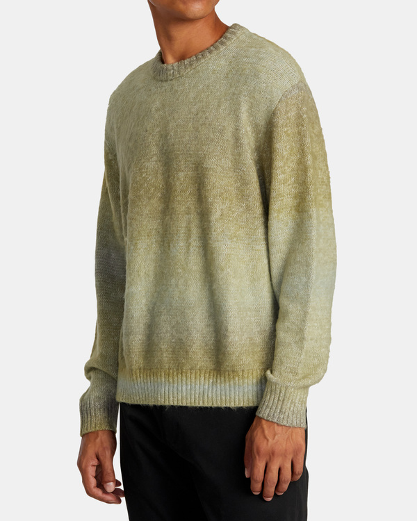 3 Ino - Fauxhair Sweater for Men Green AVYSW00137 RVCA