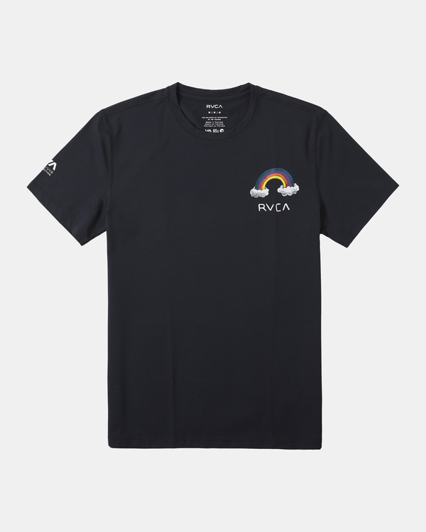 0 RVCA - Licra de manga corta para Hombre Negro AVYWR00116 RVCA