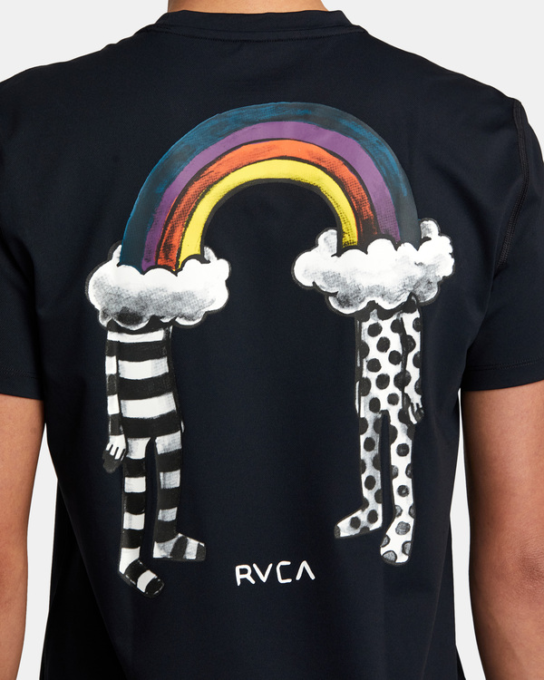 4 RVCA - Licra de manga corta para Hombre Negro AVYWR00116 RVCA