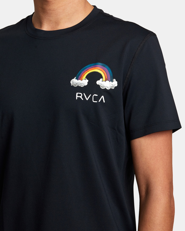 7 RVCA - Licra de manga corta para Hombre Negro AVYWR00116 RVCA