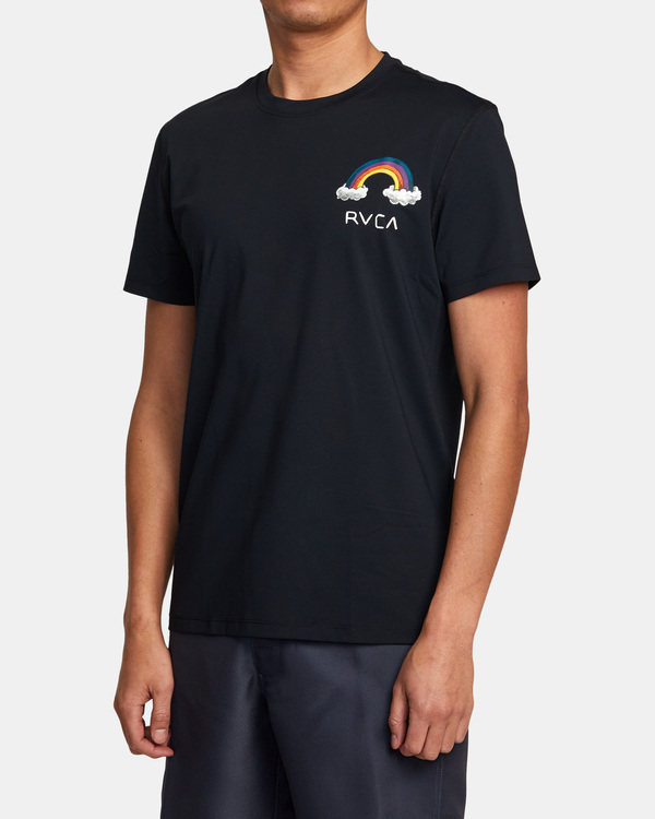 5 RVCA - Licra de manga corta para Hombre Negro AVYWR00116 RVCA