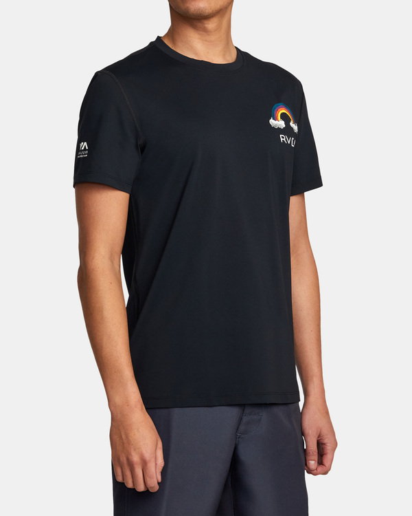 6 RVCA - Licra de manga corta para Hombre Negro AVYWR00116 RVCA
