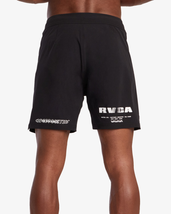 1 Fight Scrapper 17" - Performance Walkshorts for Men Black AVYWS00174 RVCA