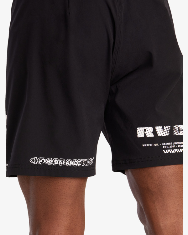 9 Fight Scrapper 17" - Performance Walkshorts for Men Black AVYWS00174 RVCA